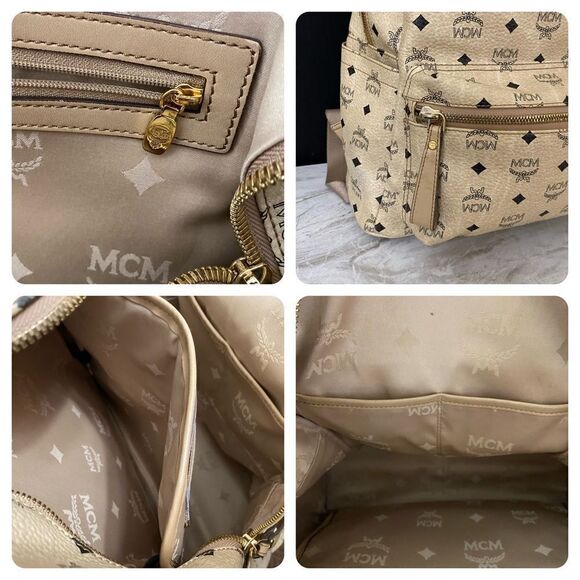 MCM Stark Visetos Large Front-Stud Backpack 